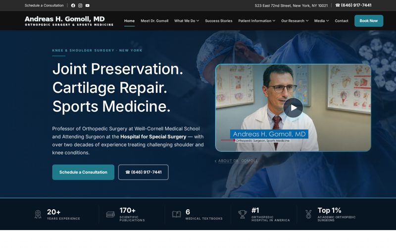 Andreas P. Gomoll, MD website