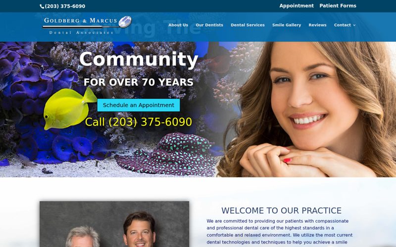 Goldberg & Marcus Dental website