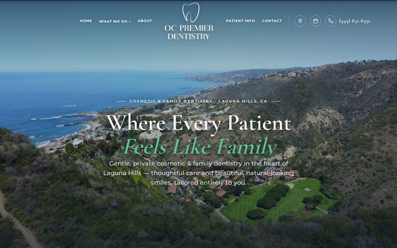 OC Premier Dentistry website