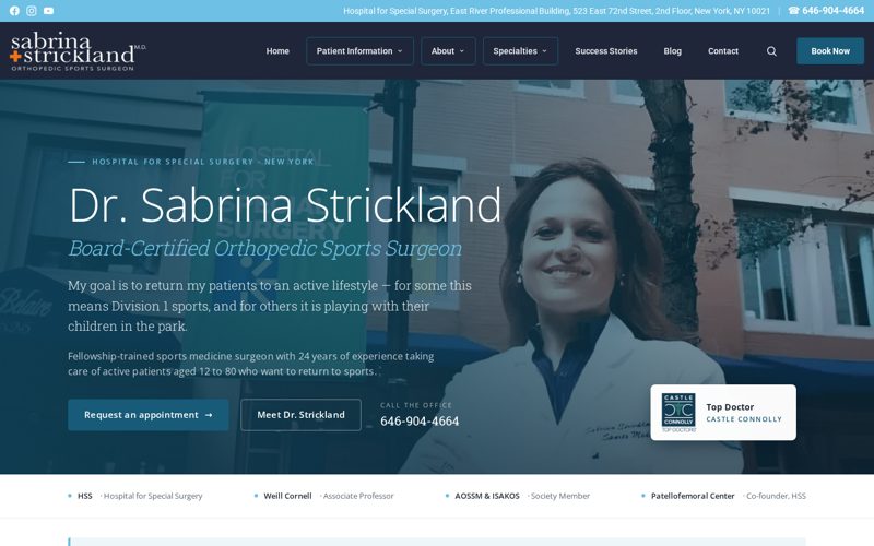 Dr. Sabrina Strickland website
